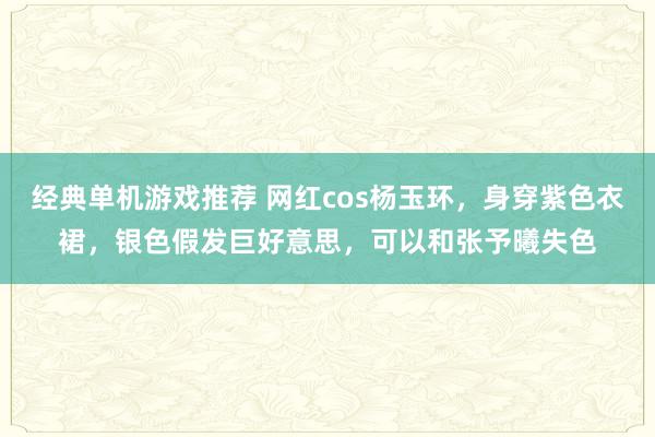 经典单机游戏推荐 网红cos杨玉环，身穿紫色衣裙，银色假发巨好意思，可以和张予曦失色