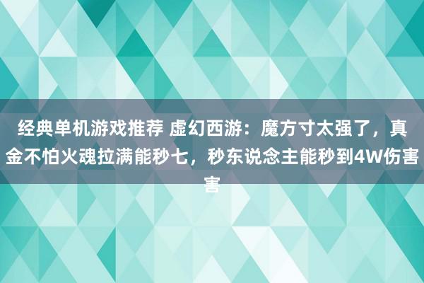 经典单机游戏推荐 虚幻西游：魔方寸太强了，真金不怕火魂拉满能秒七，秒东说念主能秒到4W伤害