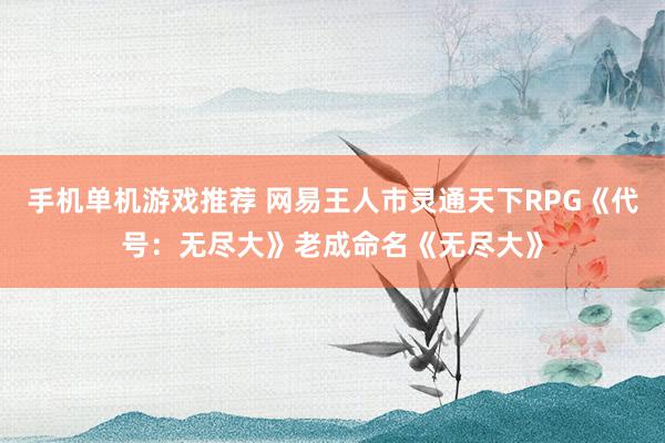 手机单机游戏推荐 网易王人市灵通天下RPG《代号：无尽大》老成命名《无尽大》