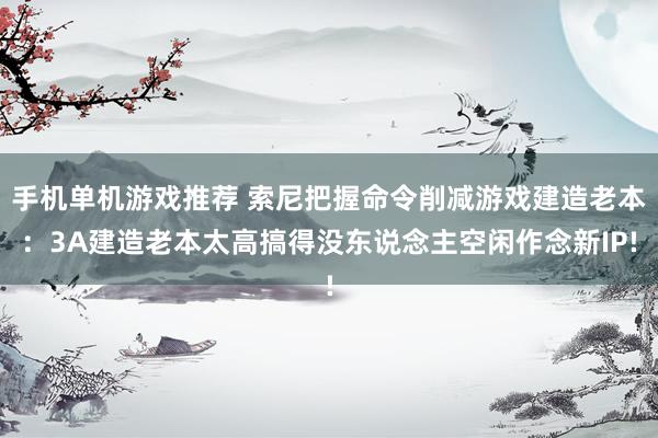 手机单机游戏推荐 索尼把握命令削减游戏建造老本：3A建造老本太高搞得没东说念主空闲作念新IP!